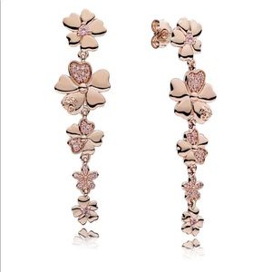 Wildflower Meadow Drop Earrings, PANDORA Rose